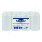 Ręcznik w roli, 1-warstwowy, centralnie dozowany, MINI, biały, 120 m (12 rolek) - BulkySoft