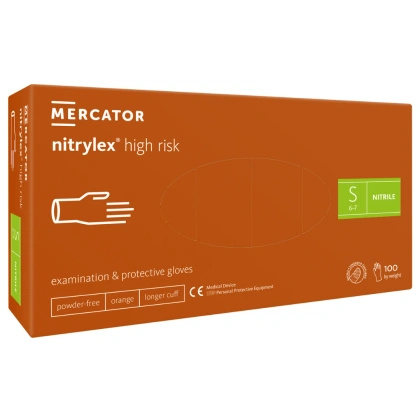 NITRYLEX HIGH RISK pomarańczowe rękawice nitrylowe (100 szt.)