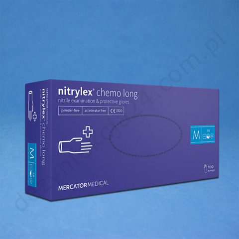 NITRYLEX BEFREE LONG - Rękawice nitrylowe bezpudrowe (100 szt.)