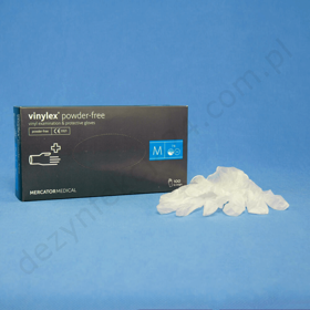 Vinylex Powder-Free (PF) – półprzeźroczyste (100 szt.) rękawiczki winylowe